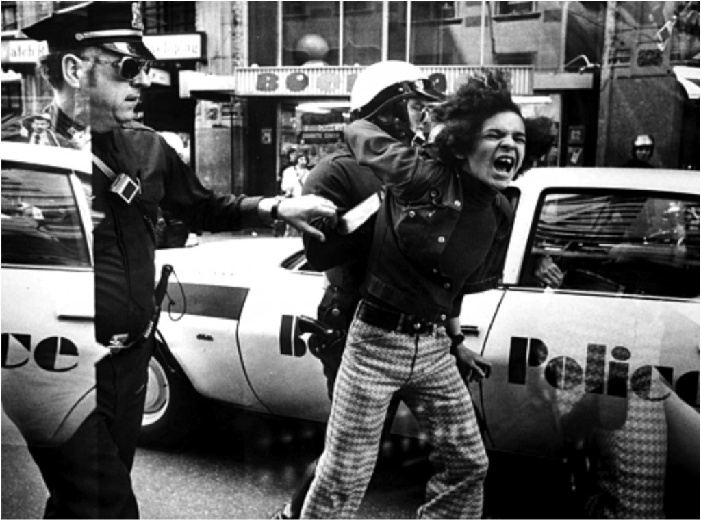 Police arrest protesters in Boston, MA, in 1974 during forced busing to racially integrate schools. Peter Bregg/AP