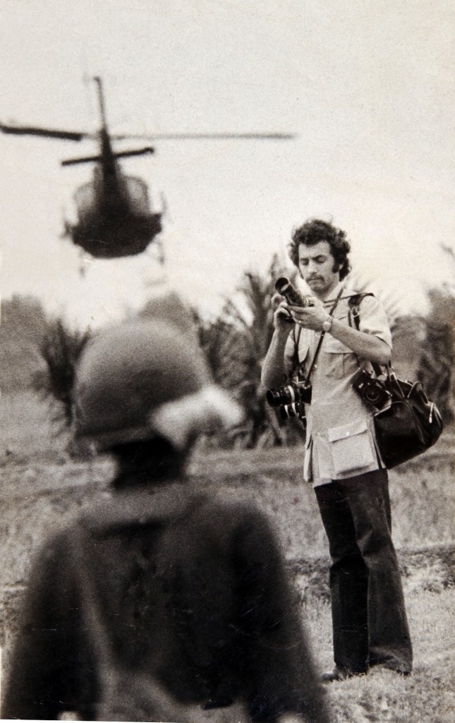 Peter Bregg in a rice paddy south of Saigon, South Vietnam  in 1973.