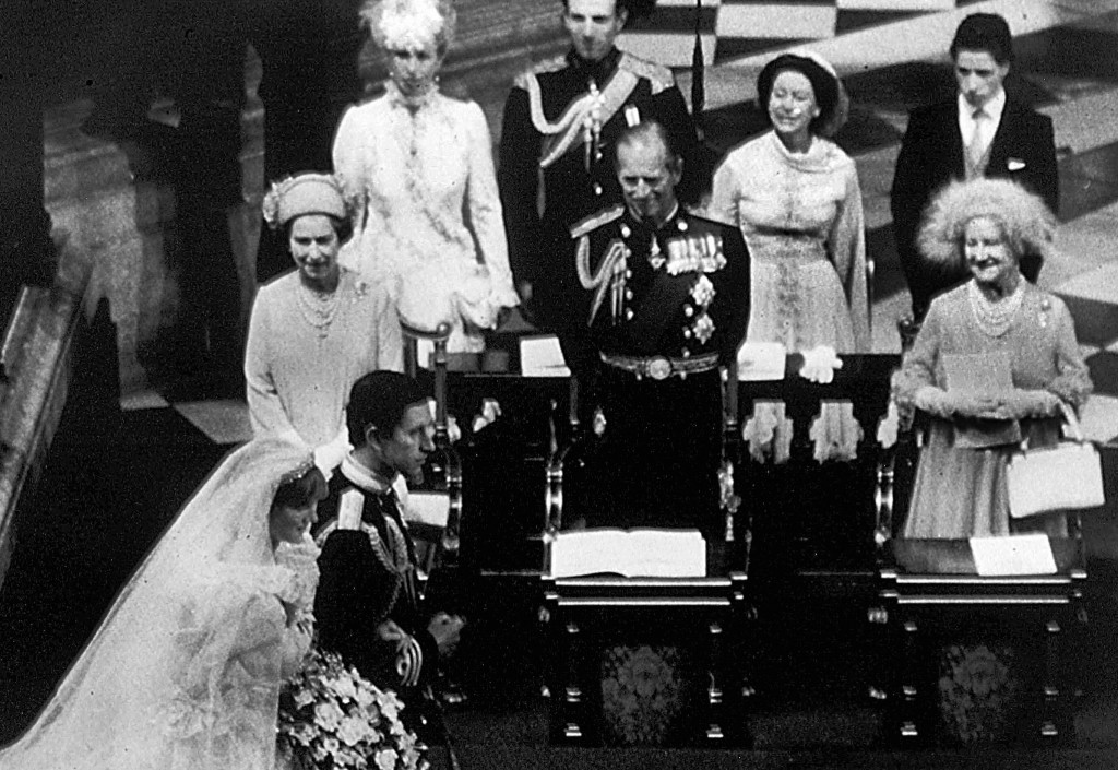 Princess Diana and Prince Charles after they were wed in St. Paul's Cathedral. 1981 Peter Bregg